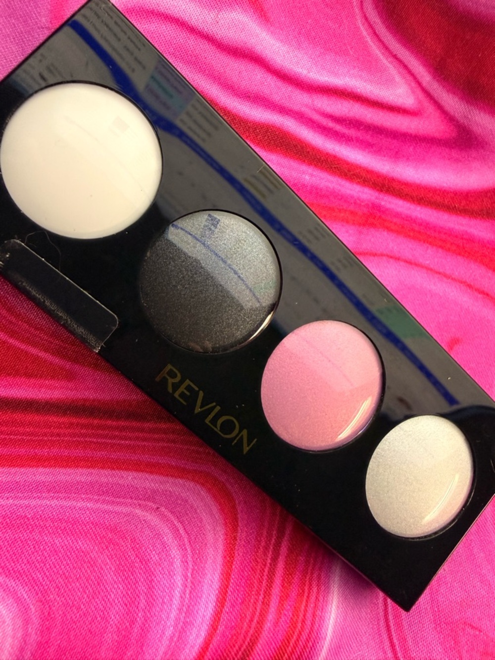 Revlon Eyeshadow Quad — Pink, Silver, Black, White Shades